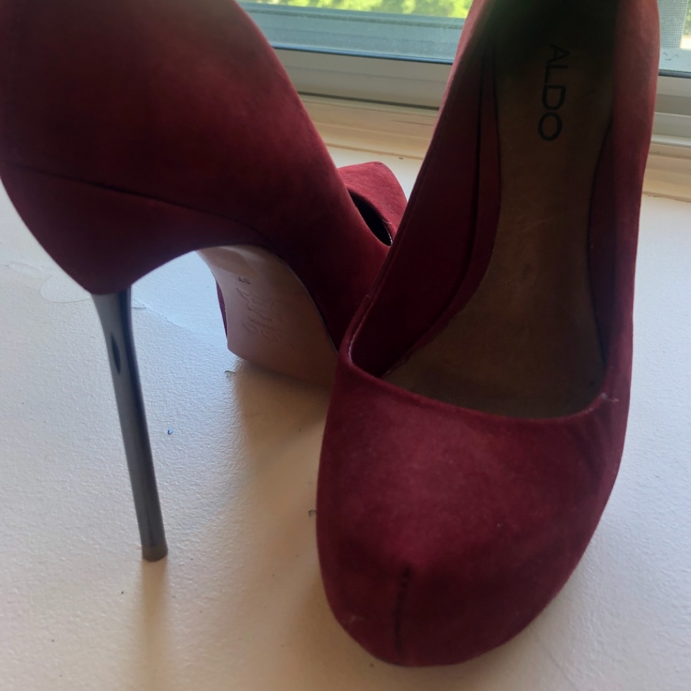 Red platform stilletos (Aldo)